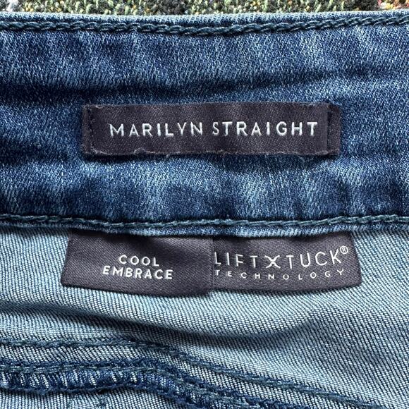 NYDJ Marilyn Straight Jeans Plus Size 18WP Dark Blue Lift Tuck Technology Denim - Picture 7 of 9